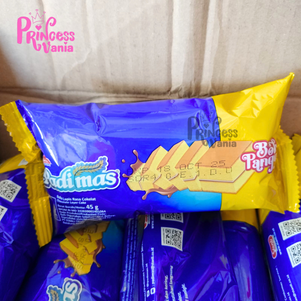 

PADIMAS ROTI PANGGANG SATUAN BOLU LAPIS 60GR RASA COKELAT