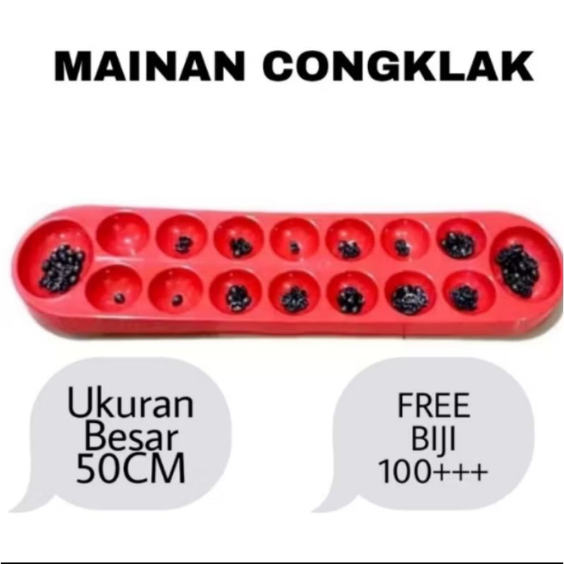 Mainan tradisional congklak mainan edukasi ukuran sedang