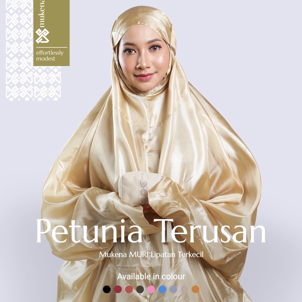 55 ready DS est  Mukena Traveling Mini Terkecil  Petunia Case Canvas Terusan