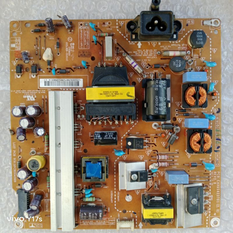POWER SUPLAY AC MATIC REGULATOR PSU TV LG 39LB582T 39LB582T-TB NORMAL TESTED