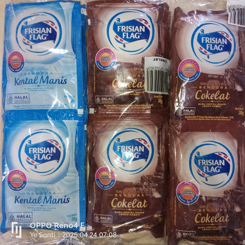 

Susu Bendera / Frisian Flag Sachet 38g, 1pak (Isi 6)