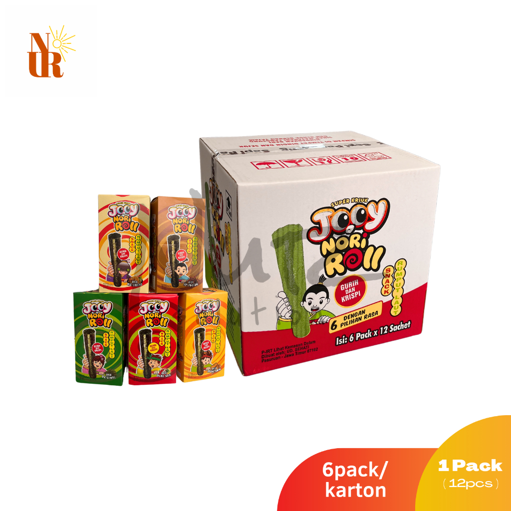 

Jooy Nori Roll Rumput Laut isi 6 Pack [Karton] / Snack Rumput Laut Aneka Rasa