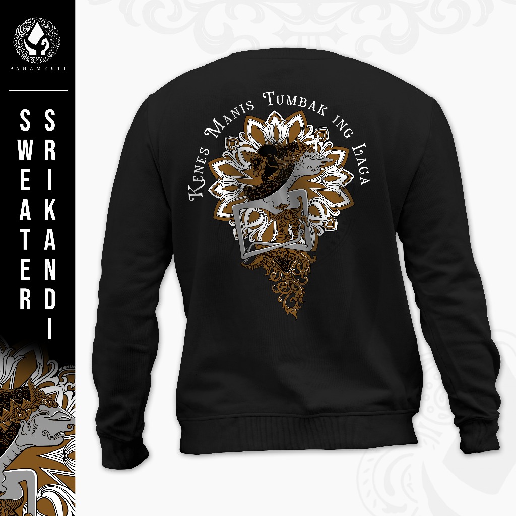 Paramesti Sweater Budaya Jawa Srikandi Budaya Wayang Distro Cewek Cowok Manual Plastisol Terbaru Est