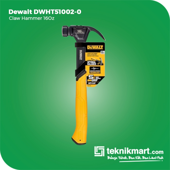 Dewalt Claw Hammer / Palu Kambing 16 Oz DWHT51002-0