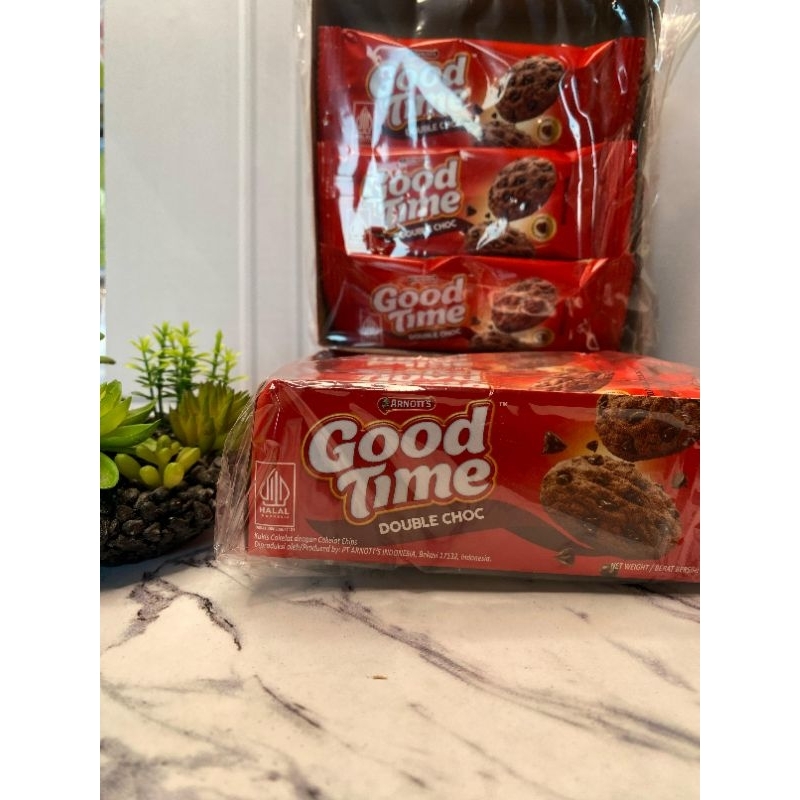 

goodtime cookies double choco 10,6gram (1000an) 1 box isi 12 pcs