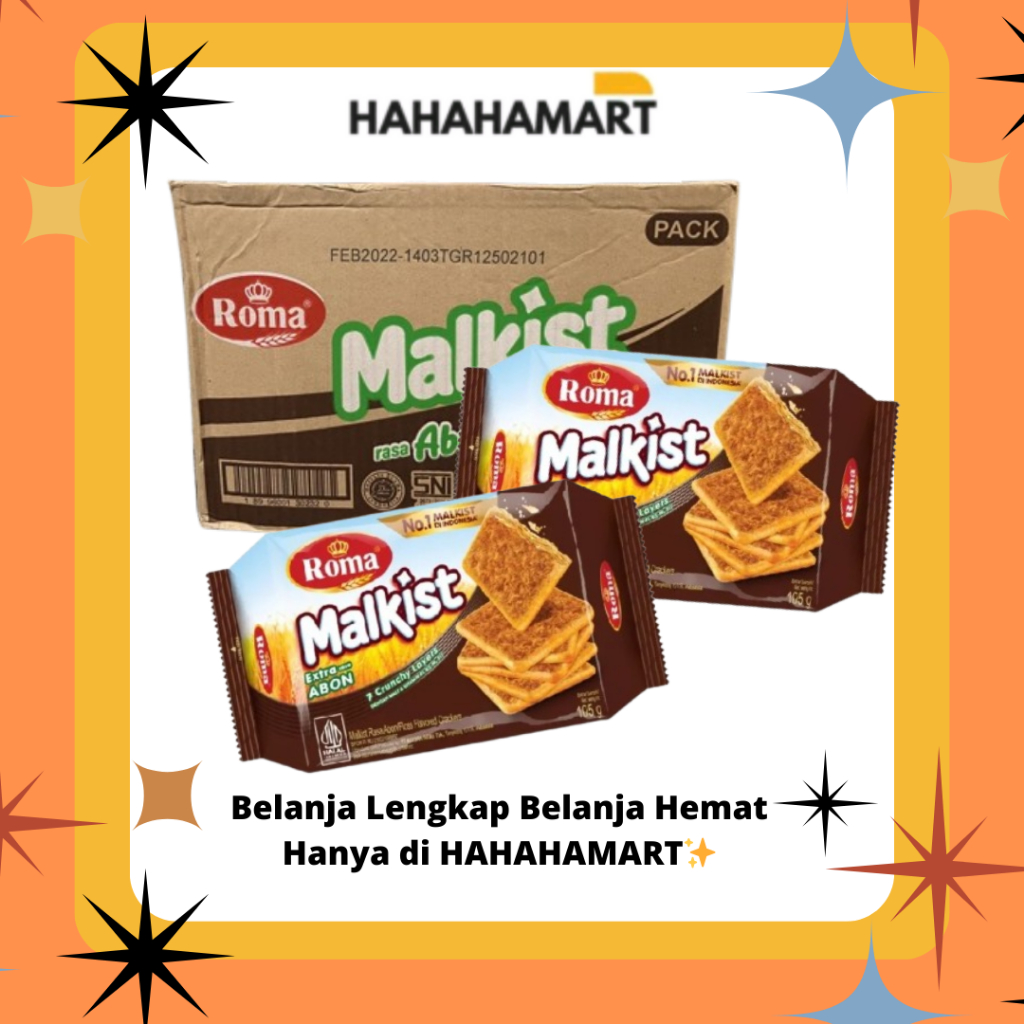 

Roma Malkist Abon 105gr Harga Karton Isi 30 Pcs
