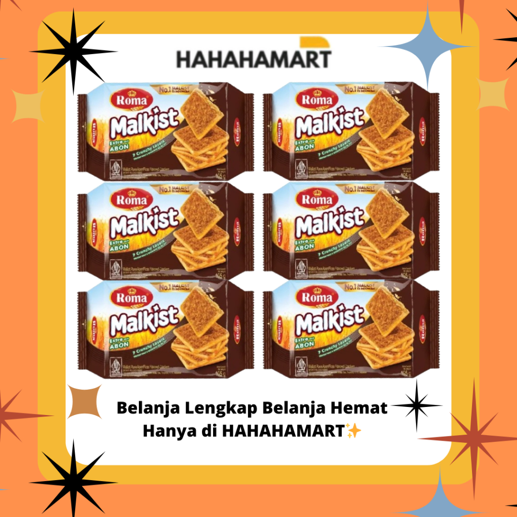 

Roma Malkist Abon 105Gr Harga Paket Isi 6 Pcs
