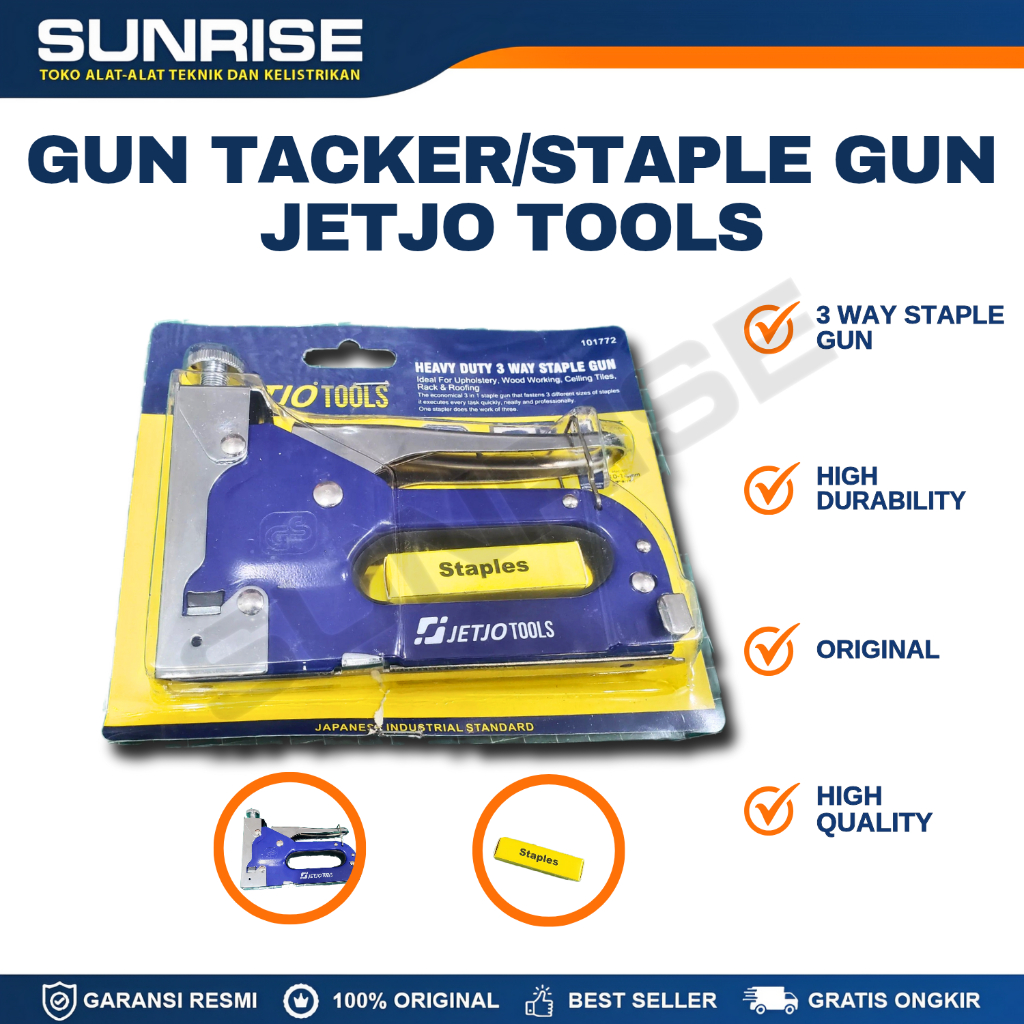 

GUN TACKER/STAPLE GUN JETJO TOOLS