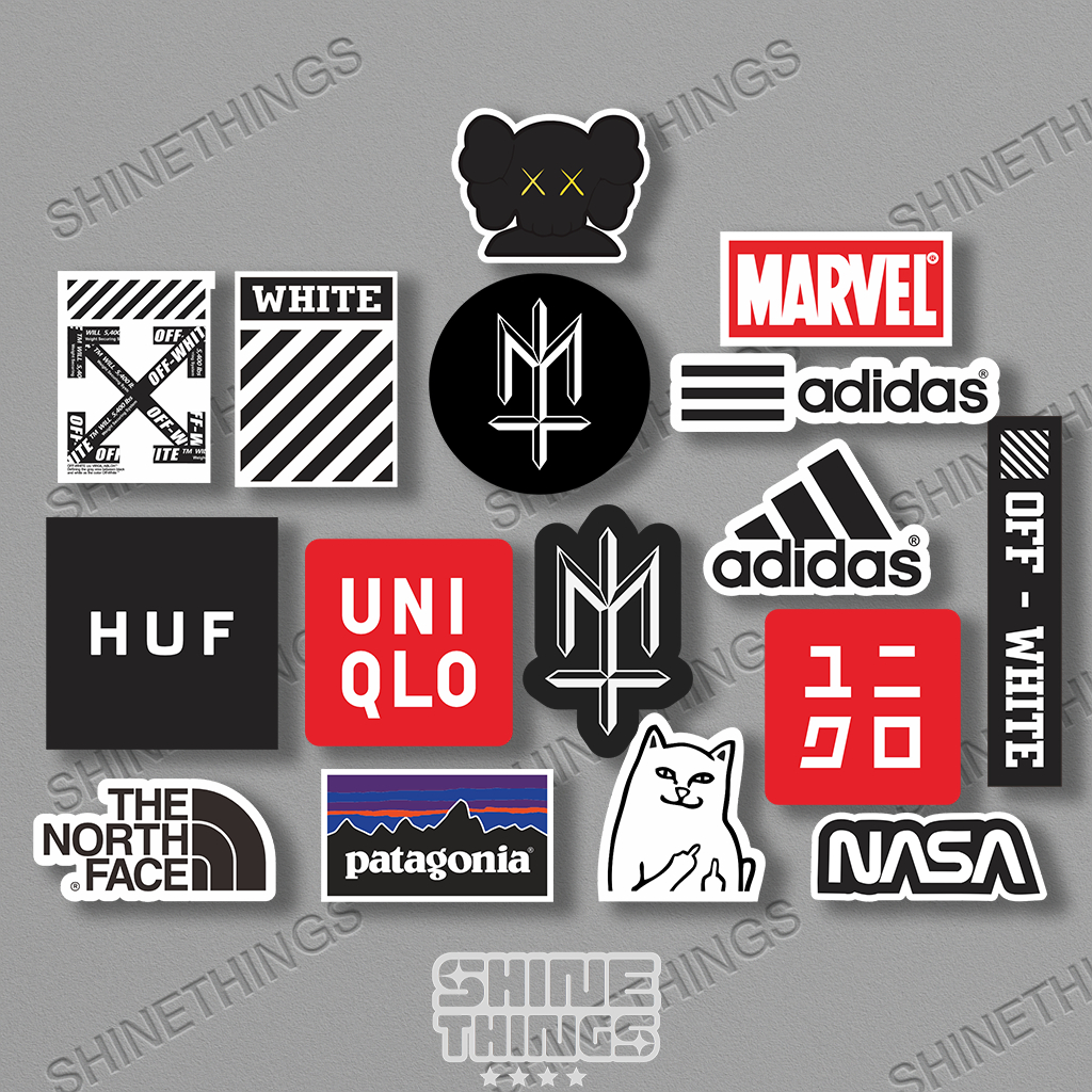 

sticker brand helm case hp laptop ||stiker Brand casuals Maternal patagonia