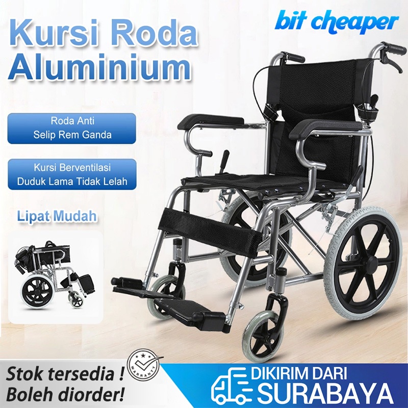 Kursi roda rumah sakit / kursi roda lipat portabel / kursi roda lansia / kursi roda dorong tangan /
