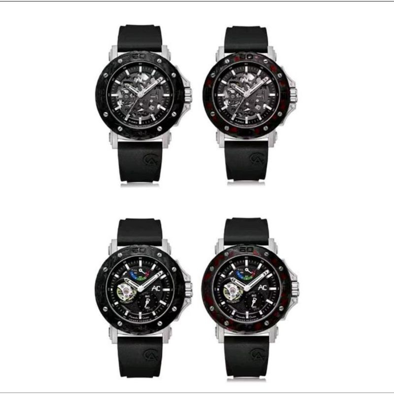 Alexander Christie Ac9205 otomatis titanium carbon jam tangan pria