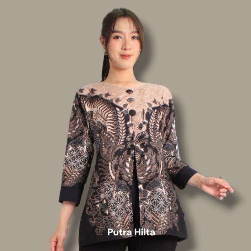 NEW MODEL ATASAN BLUS BATIK WANITA/BATIK KANTOR/BATIK GURU/BLUS BATIK WANITA