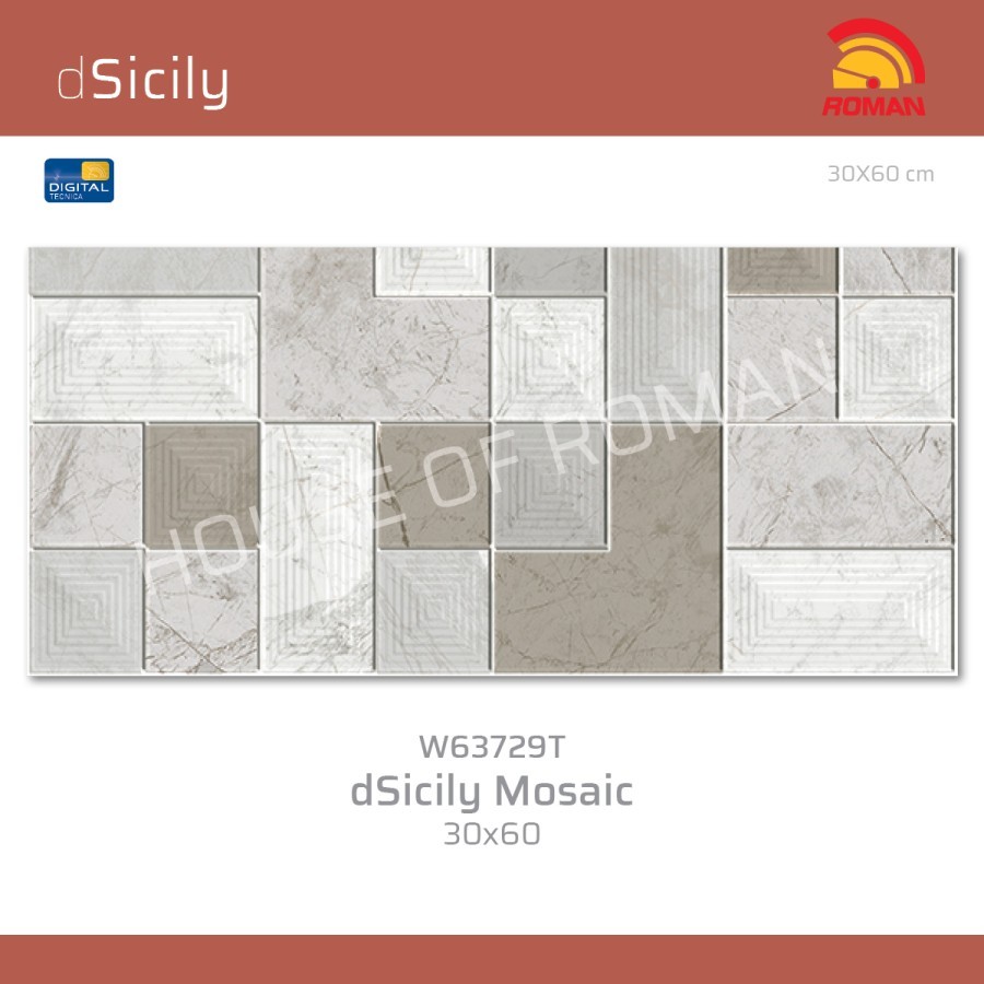 ROMAN KERAMIK dSicily Mosaic 30x60T W63729T ROMAN KERAMIK