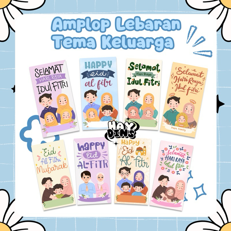

MURAH Amplop Lebaran custom tema family keluarga lucu unik tdak pasaran