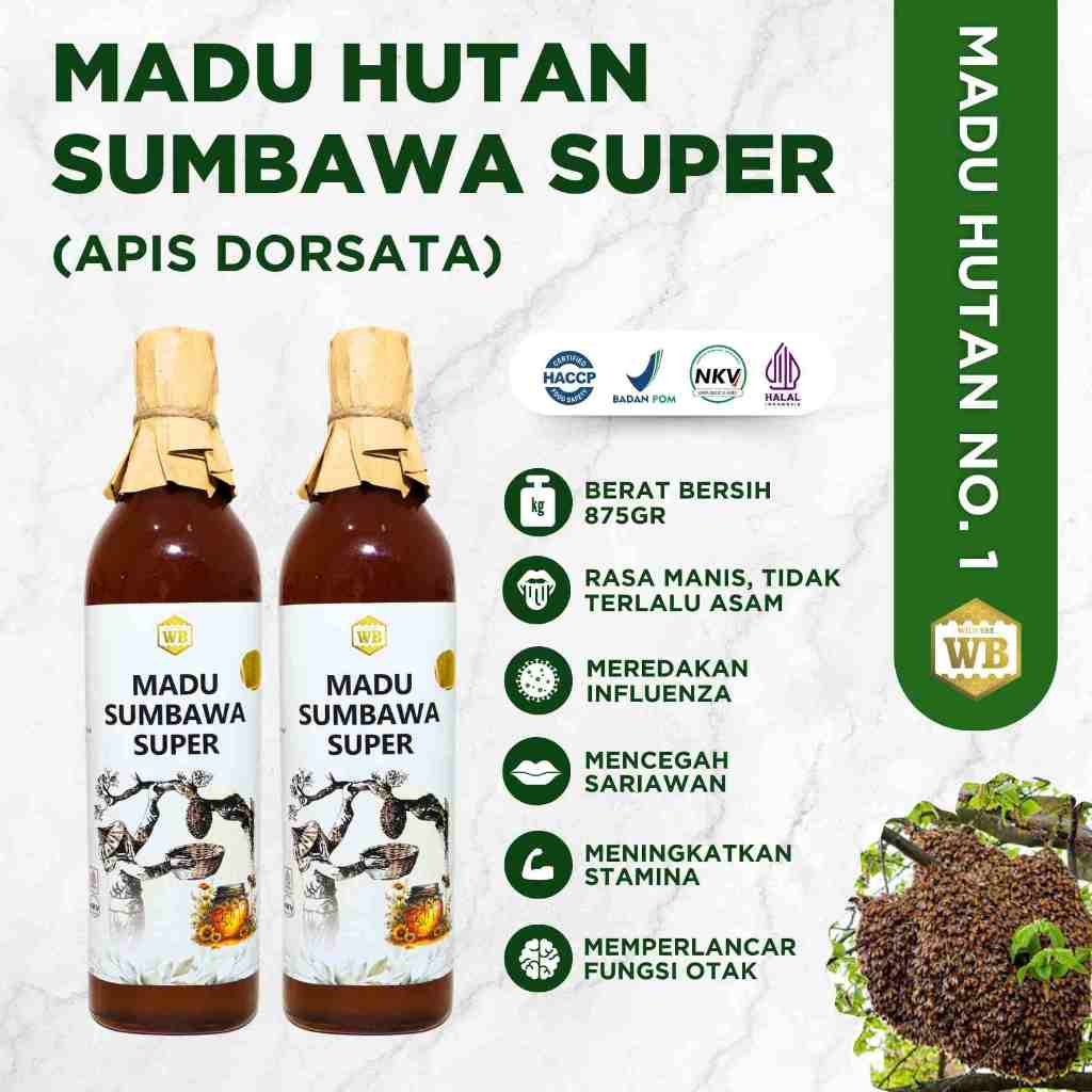 

WB Wild Bee - Bundling 2 Pcs Madu Sumbawa Super / Lebah Apis Dorsata -Wild Bee - Beli 10 Gratis 1
