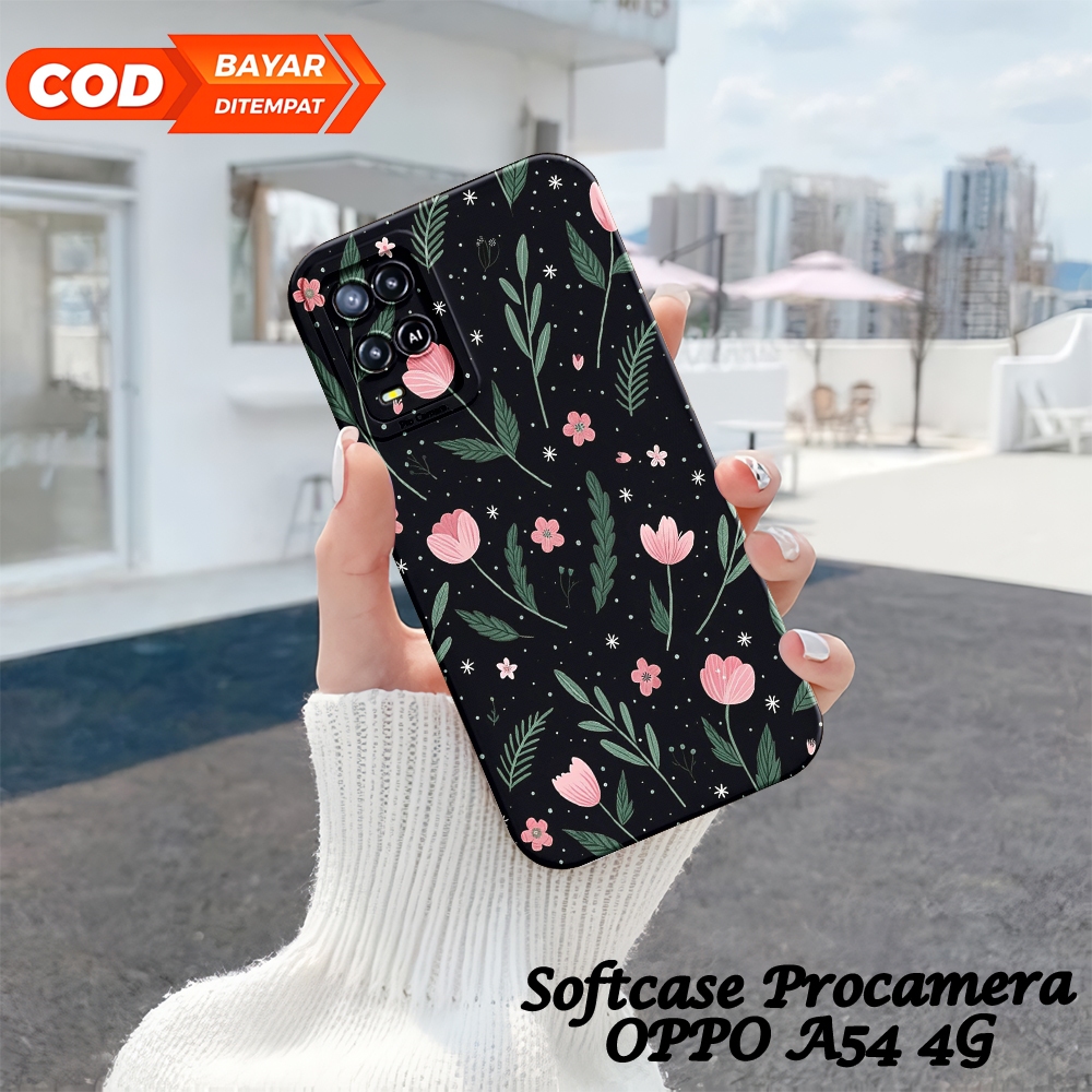 OPPO A54/A54S/A16/A16S - Softcase OPPO - Casing Handphone Terbaru - Case Hp Motif Bunga Aesthetic