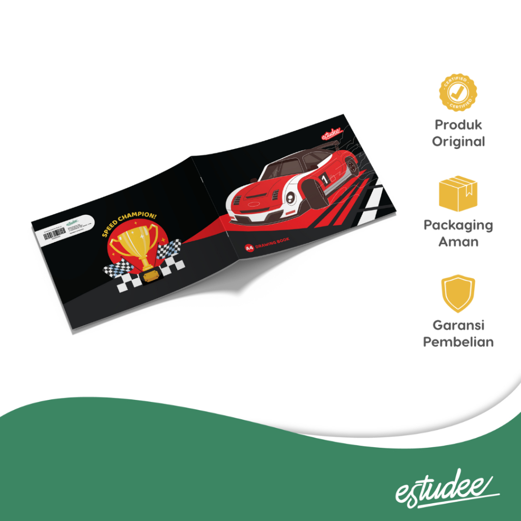 

ESTUDEE DRAWING BOOK A4 K RACING CAR