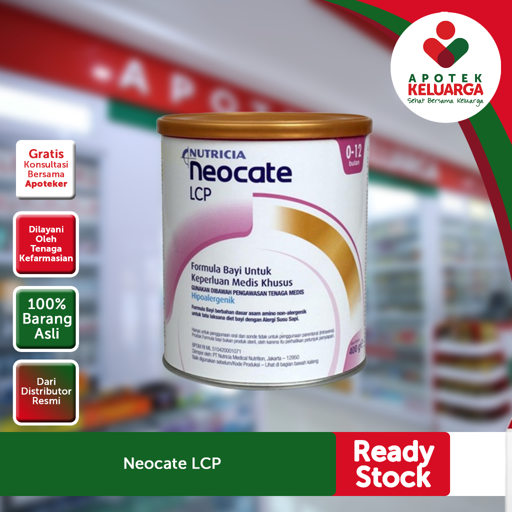 NEOCATE LCP SUSU UNTUK ALERGI PROTEIN SUSU SAPI 400 GR