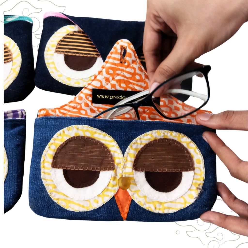 Owl Eyewear Pouch | Tempat Kacamata Bentuk Owl | Karya Disabilitas