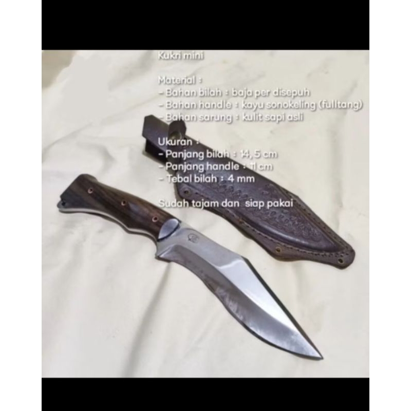 PISAU SKINEER Q1 TACTICAL kukrie mini