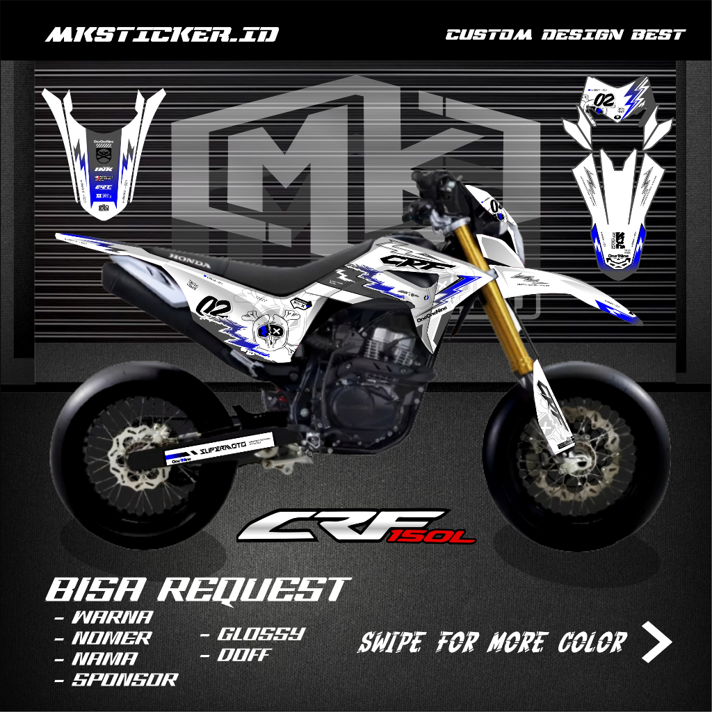 DECAL STICKER CRF 150L FULL BODY DECAL CRF 150L SIMPLE MINIMALIS 009 / Decal Crf 150 L Full Body