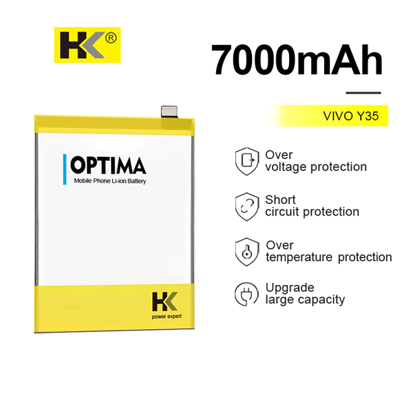 Original HK Optima Baterai Vivo Y35 B-W0 7000 mAh 3.87V Double IC