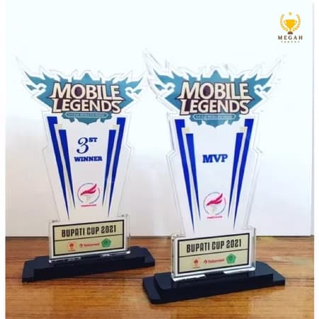 Piala Mobile Legend Piala E Sport Plakat ML Plakat Mobile Legend Akrilik