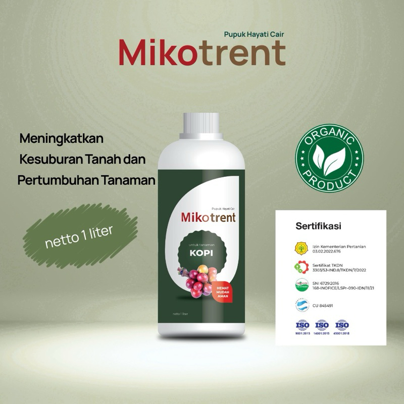 Mikotrent Kopi pupuk hayati cair penyubur tanaman kopi 1 liter