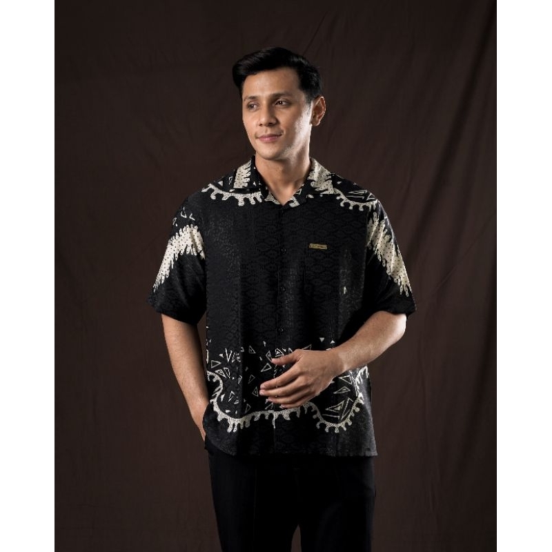 ELMAKKY Exclusive - Kemeja Rafi - Baju Atasan Pria batik lengan pendek - casual simpel