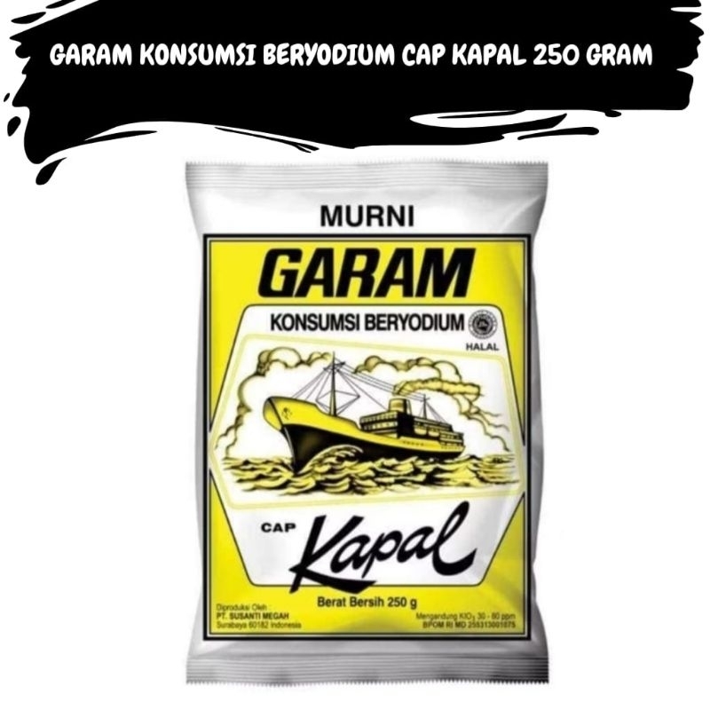 

Garam Dapur Konsumsi Murni Beryodium Cap Kapal Kemasan 250 Gram TStore