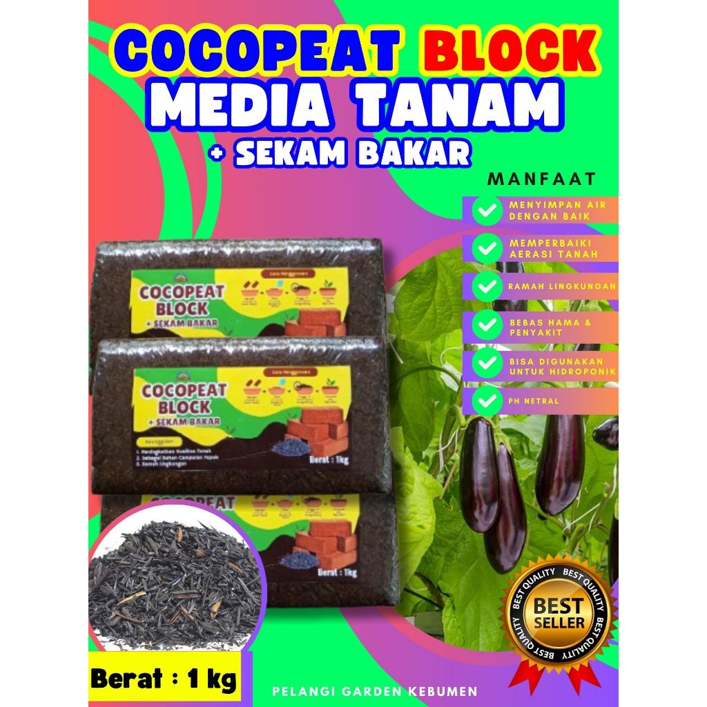 DIJAMIN ASLI  Cocopeat Alas Hamster, Cocopeat Block, Cocopeat Block 5Kg
