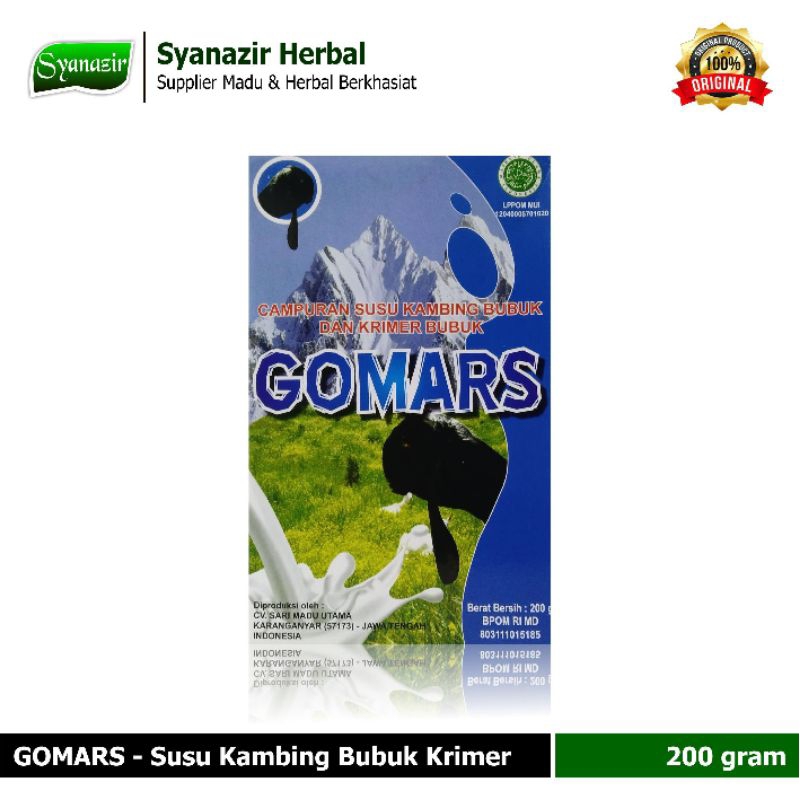 

SUSU GOMARS 200 gr - Susu Kambing Etawa Bubuk Rasa Original dan Coklat