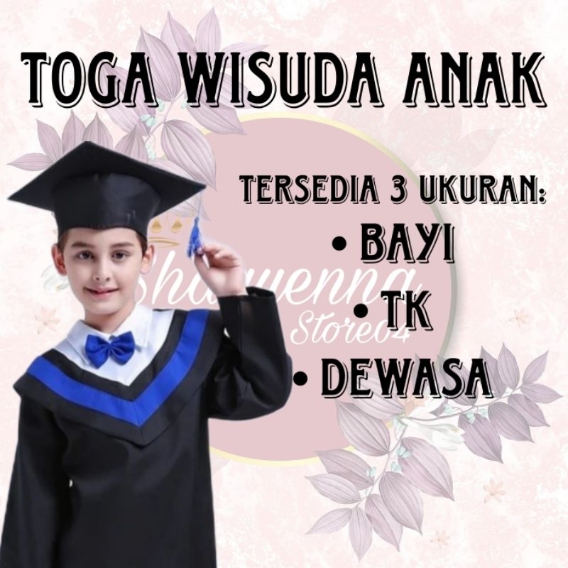 TERMURAHReady Topi Toga Wisuda Warna (HITAM) Bayi/balita, Anak dan dewasa. Tersedian varian WARNA KU