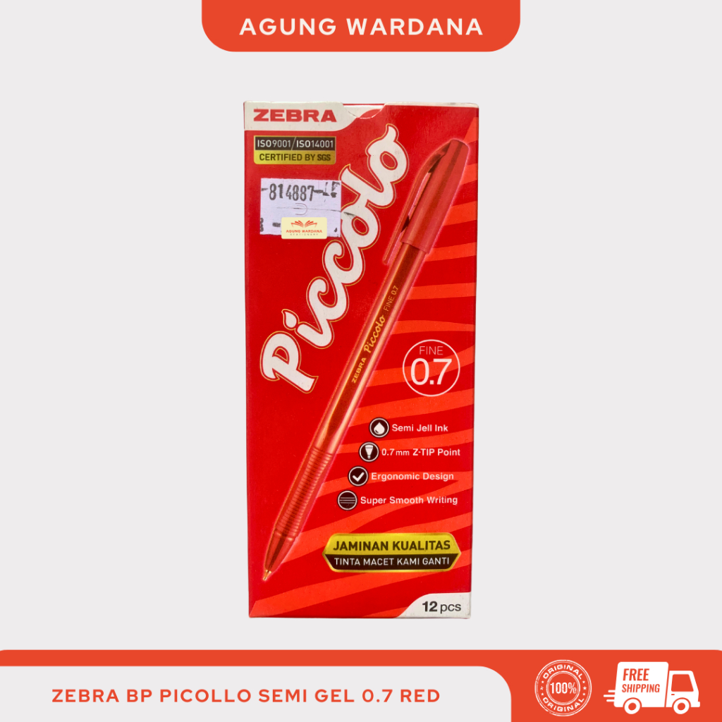 

BOLPOIN MERAH ZEBRA PICOLLO SEMI GEL 0.7
