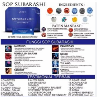 SOP SUBARASHI / UTSUKUSHI GOLD / HIKARI SETENGAH BOX ORIGINAL AFC