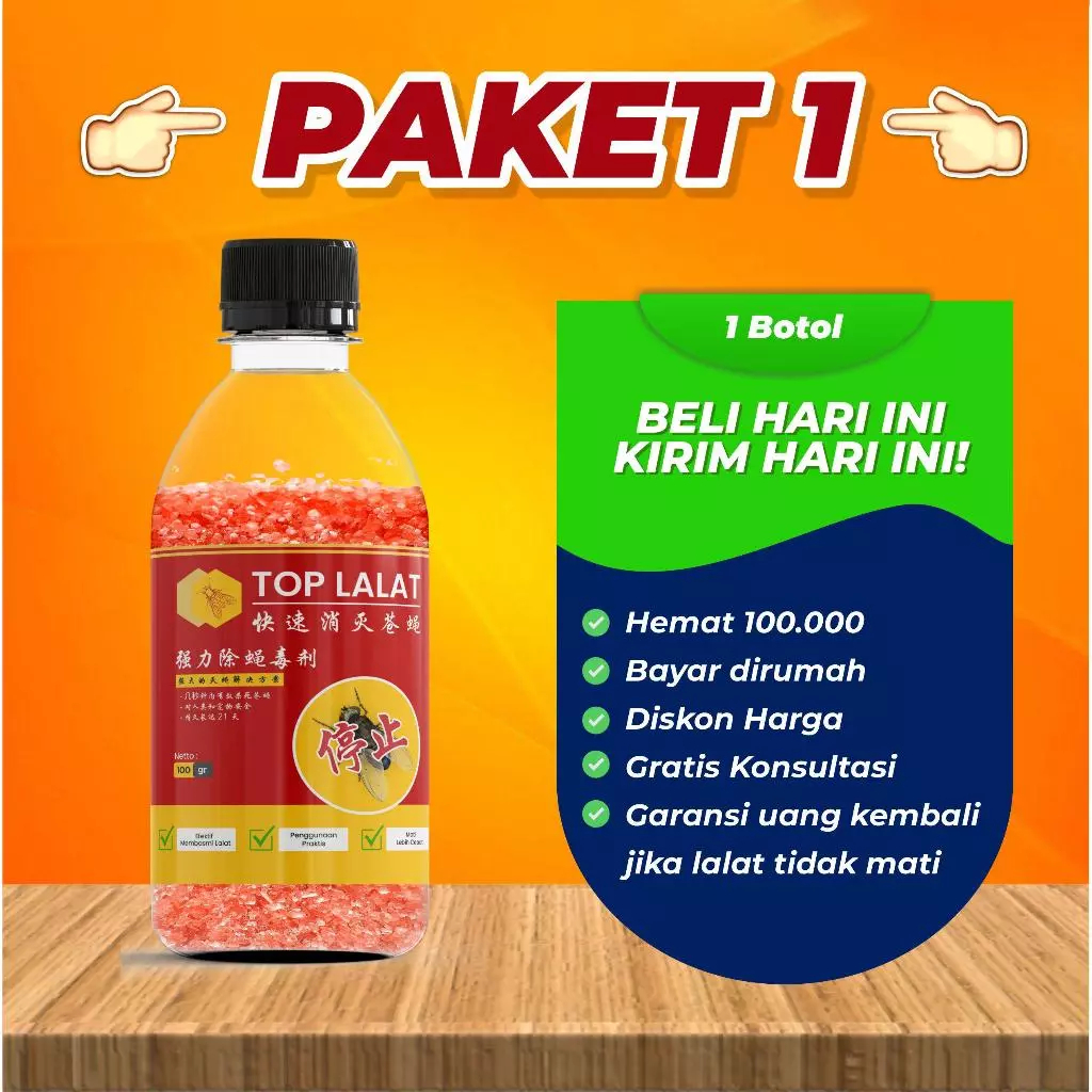 TOP LALAT Racun Lalat Mati Seketika Pembasmi Lalat 100% Ampuh / Racun Lalat Paling Ampuh