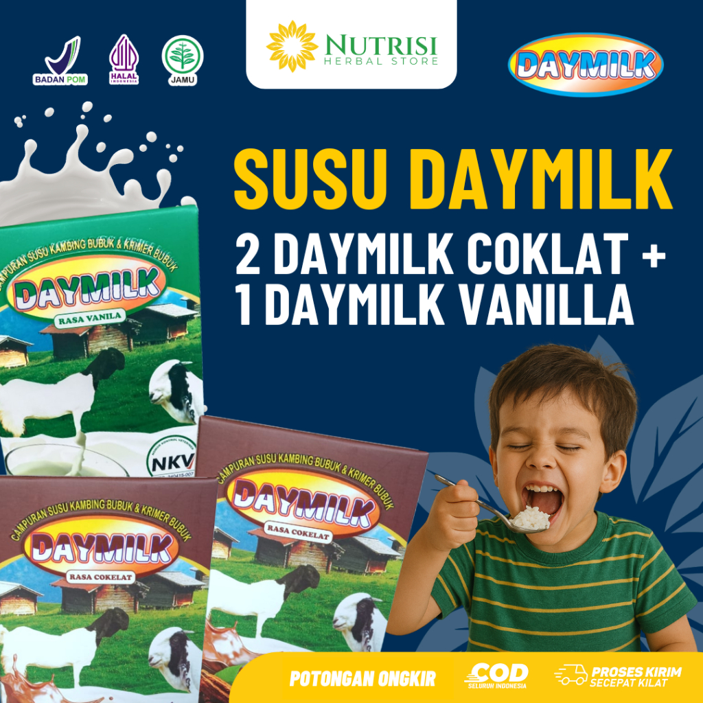 PAKET 2 DAYMILK COKELAT + 1 DAYMILK VANILLA