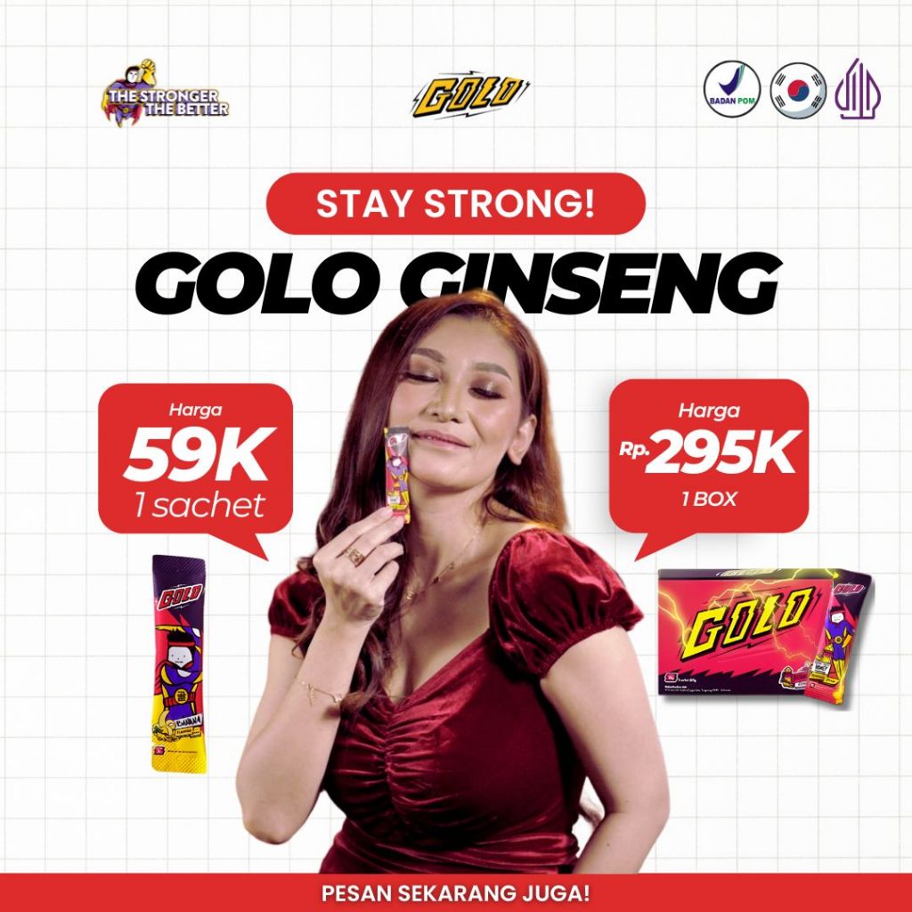 

GOLO Ginseng Original Botanical Drink Rasa Royal Jelly Honey 1 Box 1 Sachet