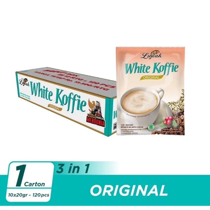 

Luwak white koffie original 20 gram (1dus/12 renceng) promo surabaya