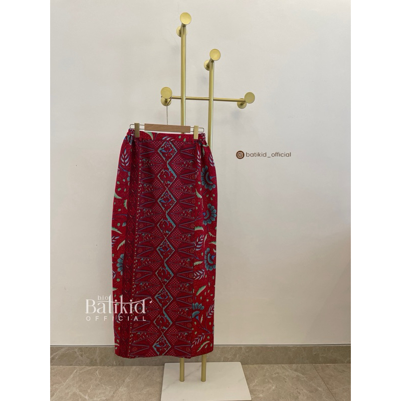batikid official - rok batik span belah depan