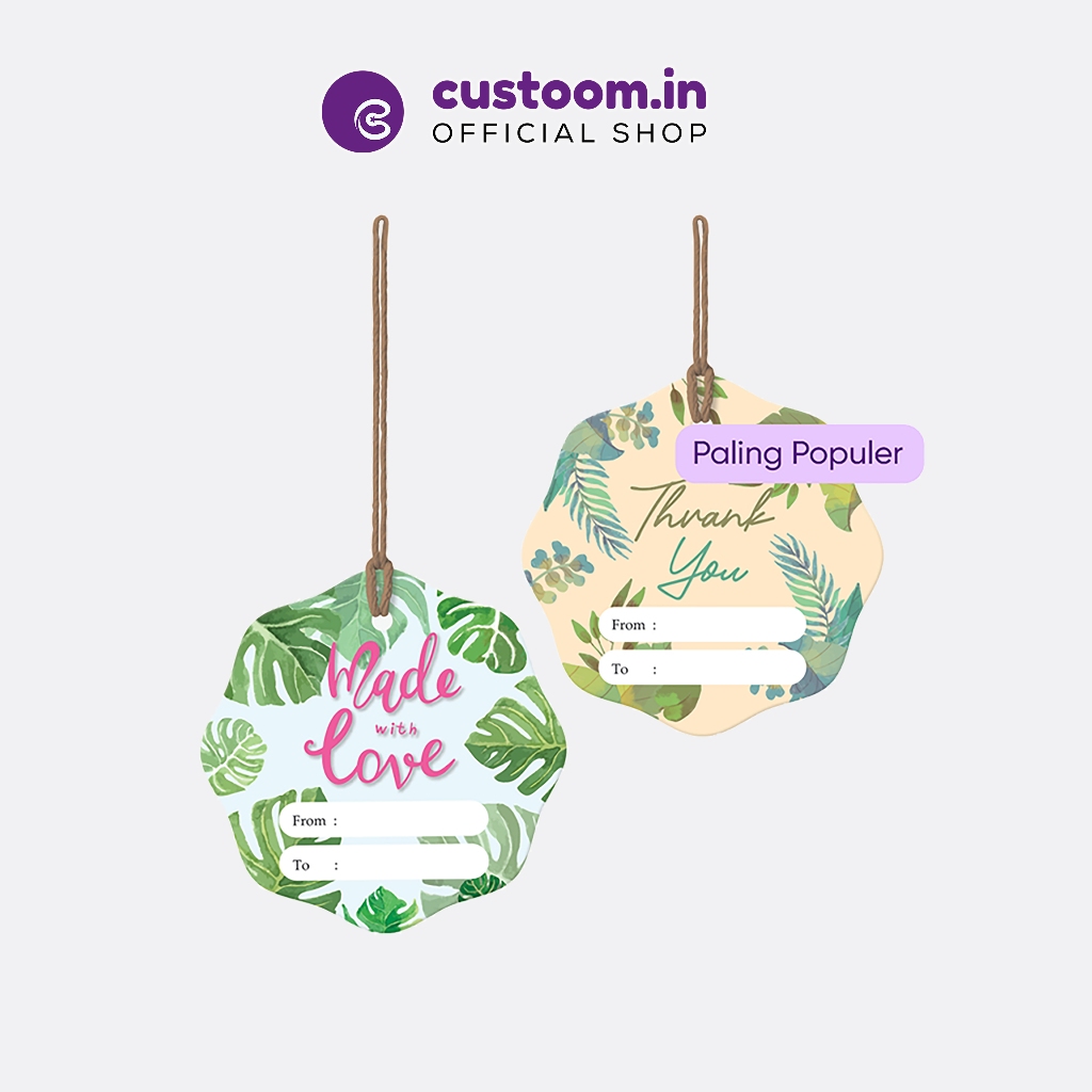 

Custoom.in - Hangtag Bentuk Hexagonal (Ukuran 5x5 cm) - Aesthetic Tag - Label Lucu