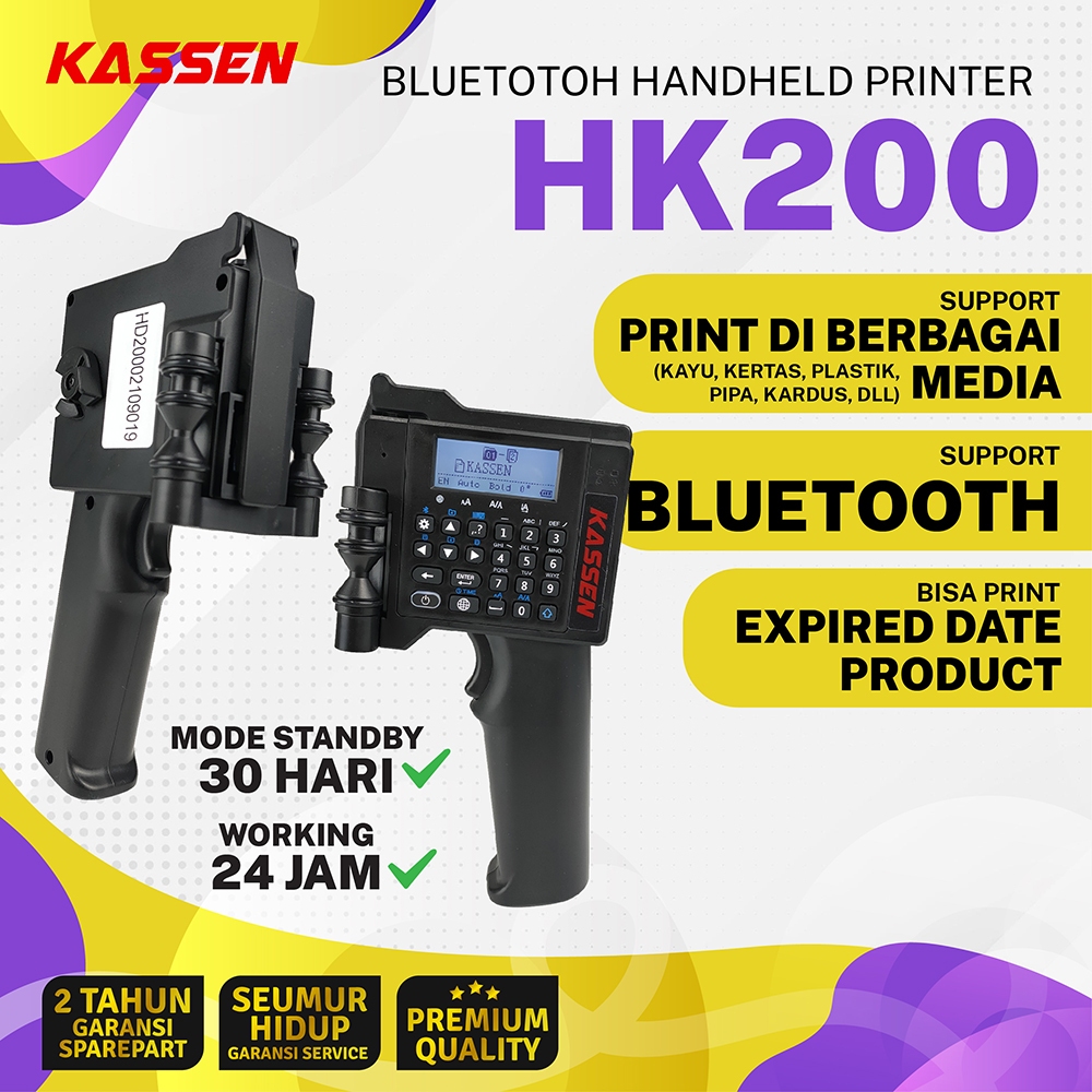KASSEN HD-2000 PRINTER HANDHELD INKJET EXPIRED DATE CONNECT SMARTPHONE / Printer Expired Date