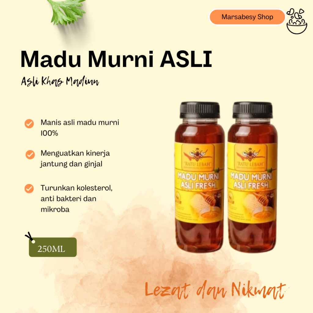 

NEW Madu Murni ASLI 250 ML RATU LEBAH Apis Melifera MURAH BERKUALITAS