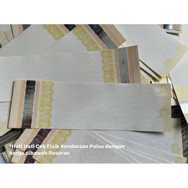 

Kertas Gesek Nomor Rangka dan Nomor Mesin