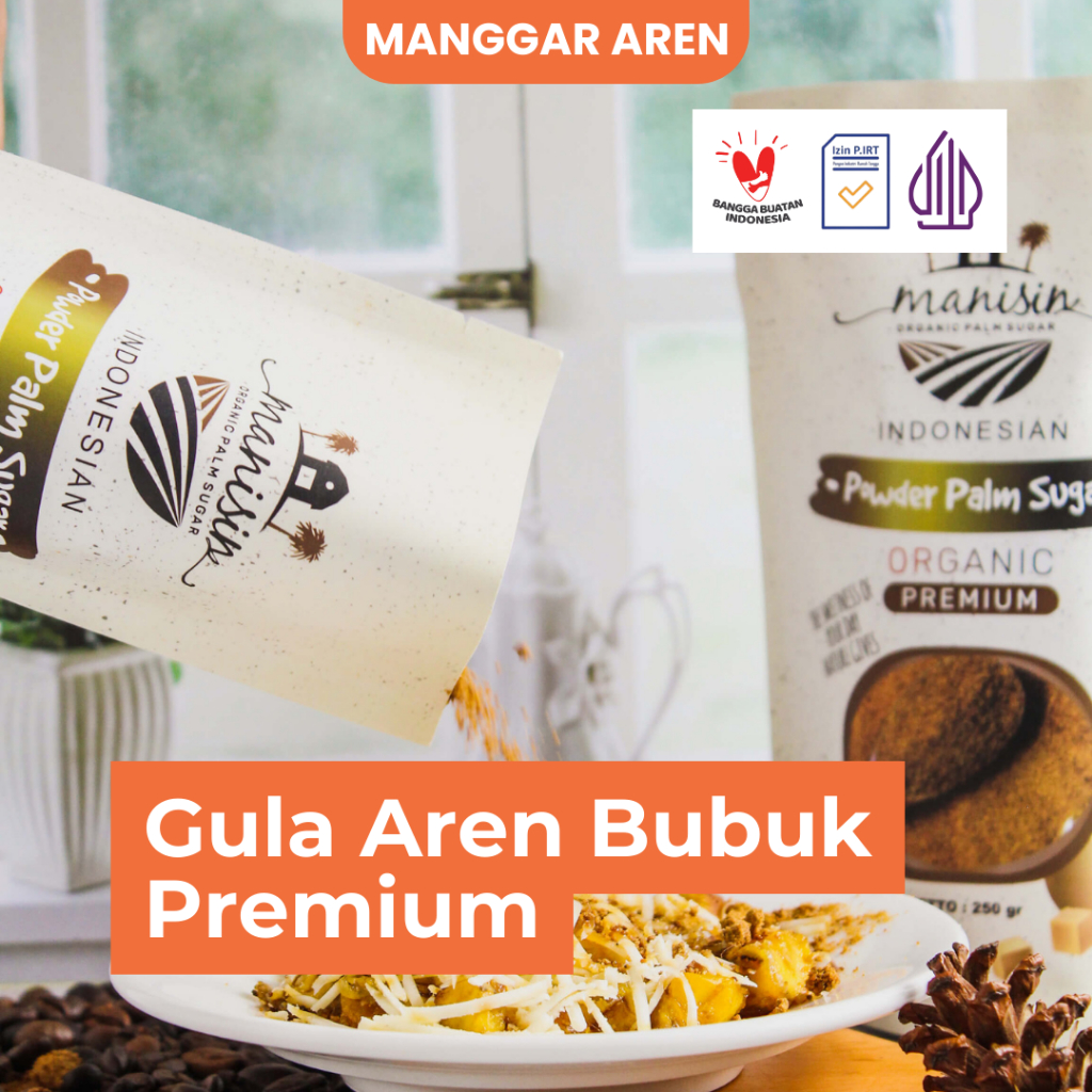 

Manisin Gula Aren Bubuk / Gula Semut Premium Grade A, 250 Gram dan 1 Kg. Kadar Air 1-2 % Kering