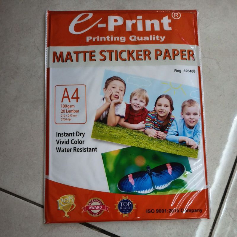 

EPRINT STICKER MATTE PAPER A4 100GSM 20SHEET