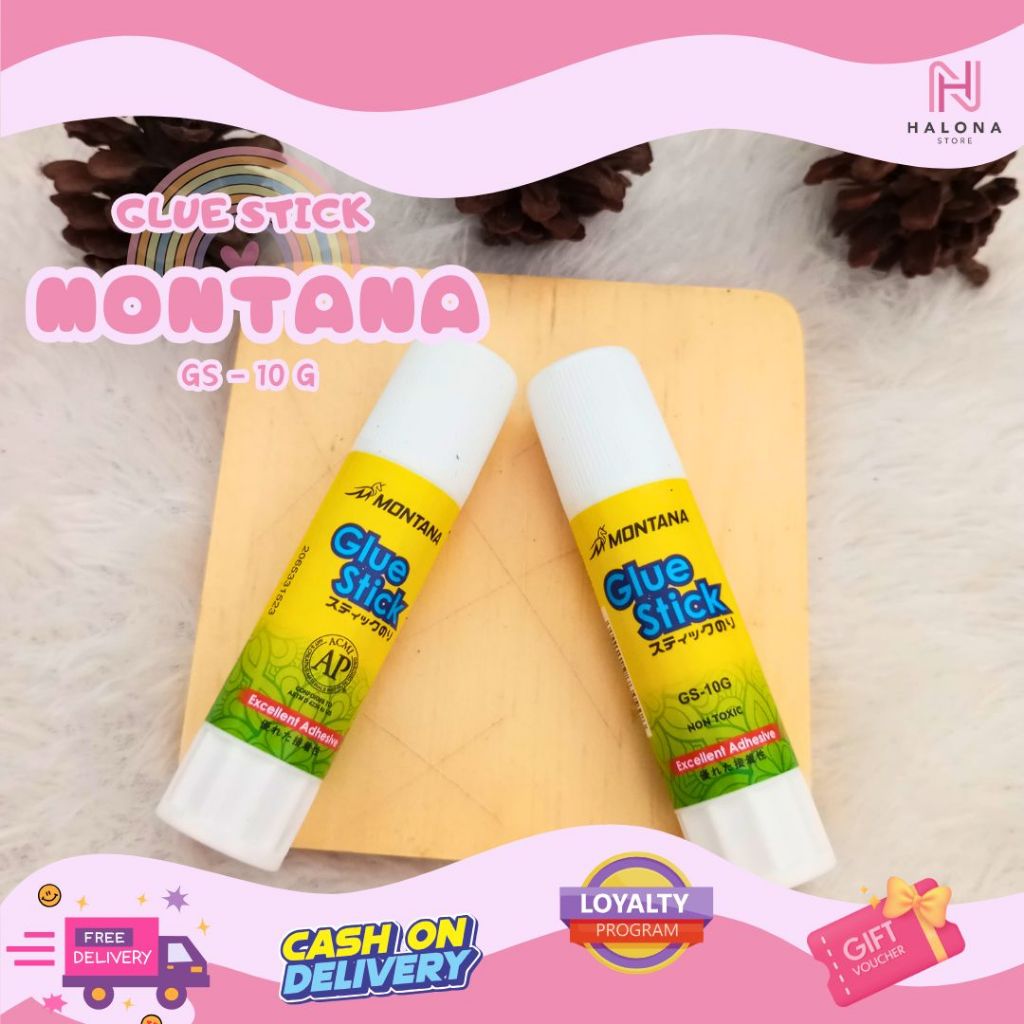 

Glue Stick / Lem Stik / Lem Batang Montana kemasan 10 gram
