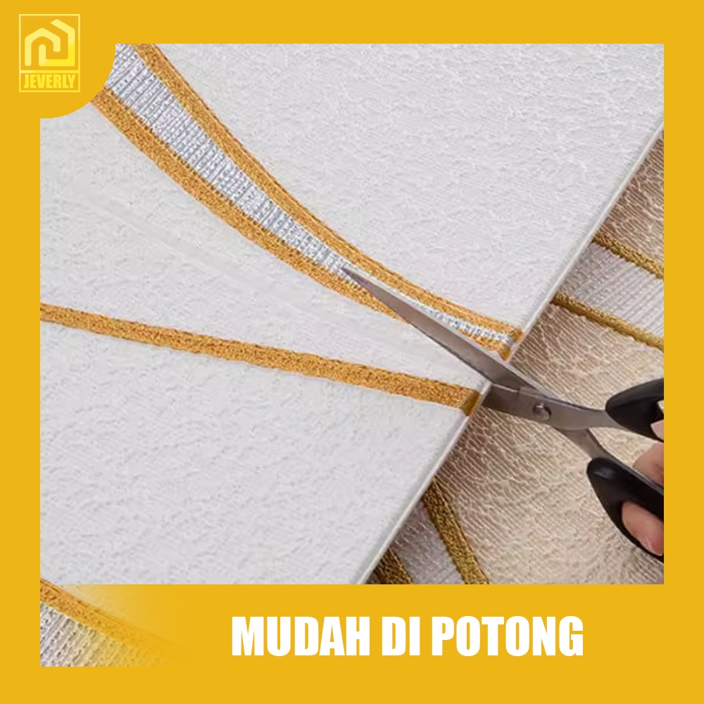 Wallpaper Foam 3D Motif Gelombang Wallpaper Dinding Wallfoam Mewah Termurah
