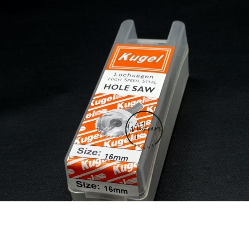 KUGEL Hole Saw 16MM Besi HSS / Holesaw Besi 16MM / Mata Bor Besi 16 MM