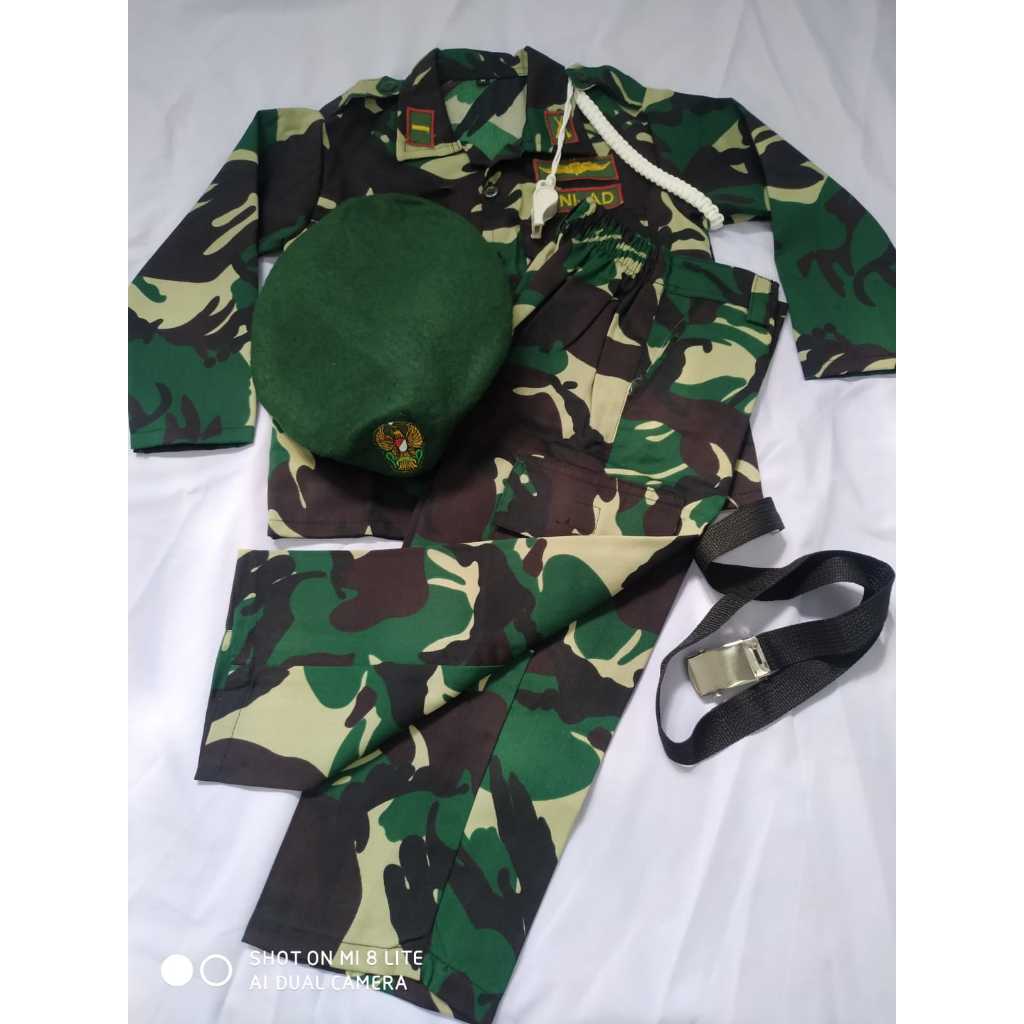 Murah Baju Pdl Loreng Tentara Tni Ad Anak Laki Laki Kostum Seragam Profesi Anak-0Mstore1